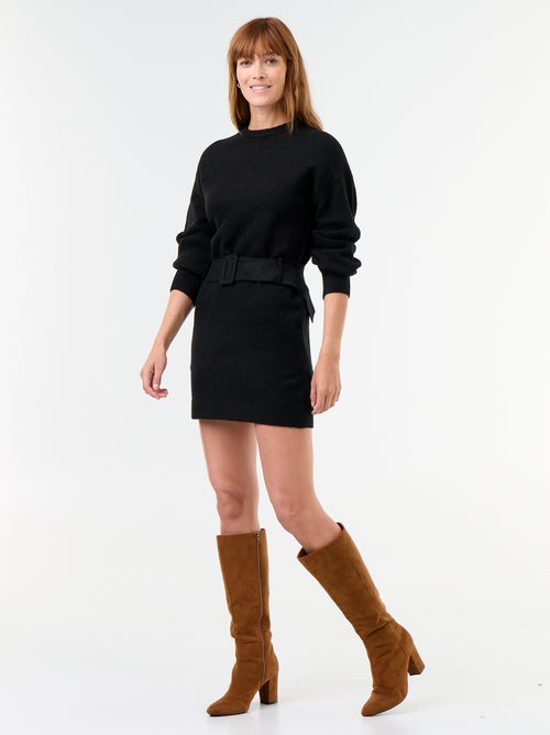 Abito in maglia con cintura - Kiabi