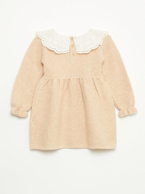 Abito in maglia con colletto Claudine - Kiabi