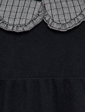 Abito in maglia con colletto Claudine