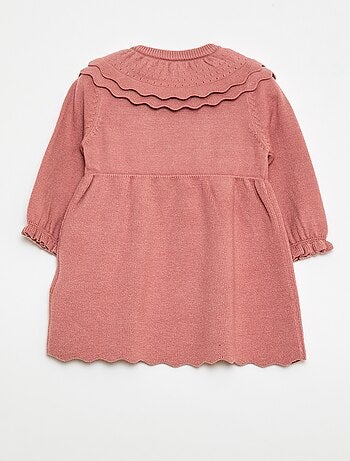 Abito in maglia con colletto Claudine