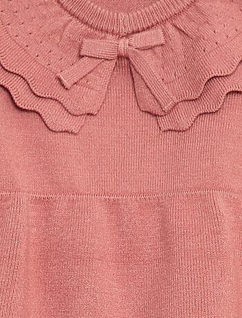 Abito in maglia con colletto Claudine