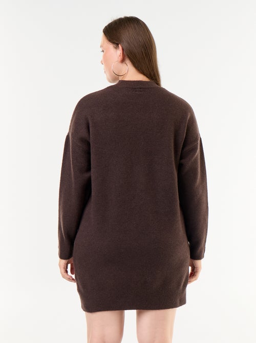 Abito in maglia con maniche abbottonate - Kiabi Abito in maglia con maniche abbottonate - Kiabi