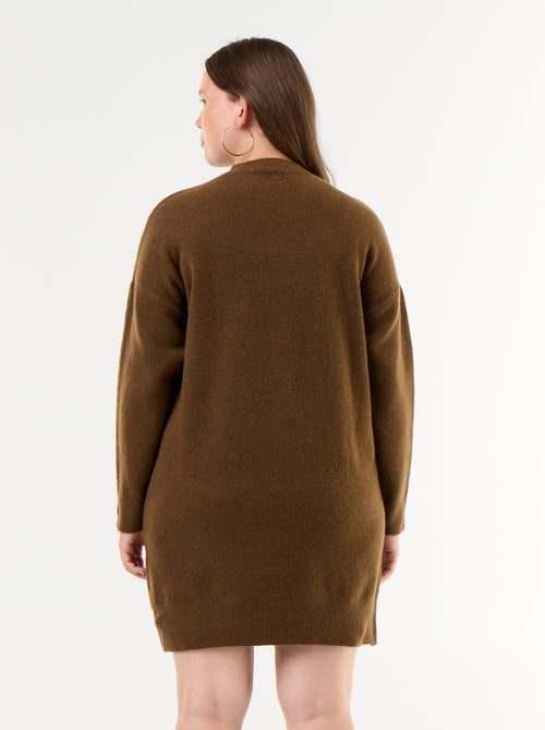 Abito in maglia con maniche abbottonate - Kiabi Abito in maglia con maniche abbottonate - Kiabi