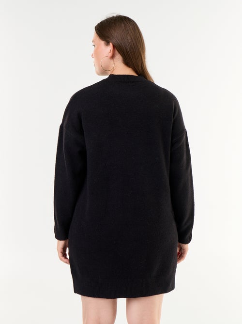 Abito in maglia con maniche abbottonate - Kiabi