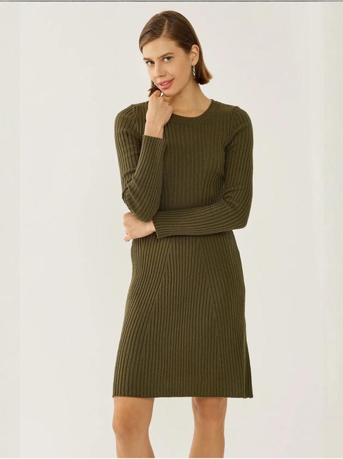 Abito in maglia con scollo a giro - Kiabi Abito in maglia con scollo a giro - Kiabi