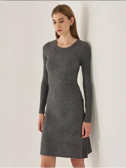 Abito in maglia con scollo a giro - Kiabi Abito in maglia con scollo a giro - Kiabi