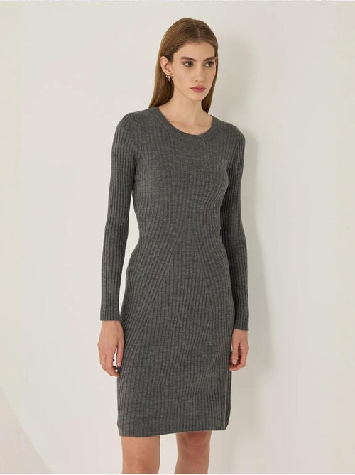 Abito in maglia con scollo a giro - Kiabi Abito in maglia con scollo a giro - Kiabi