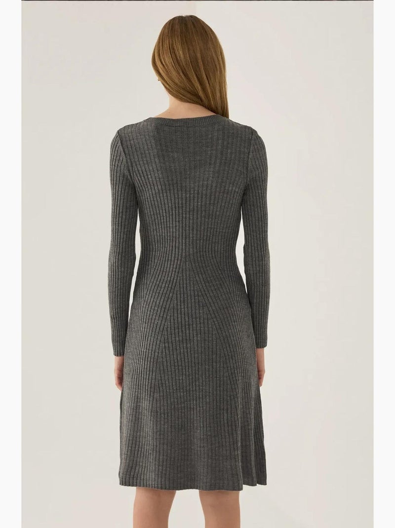 Abito in maglia con scollo a giro hiccup Grigio - Kiabi