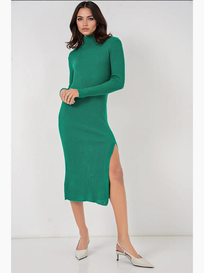 Abito in maglia con spacchi bdart Verde - Kiabi
