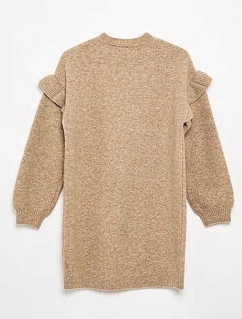 Abito in maglia con spalle a volant