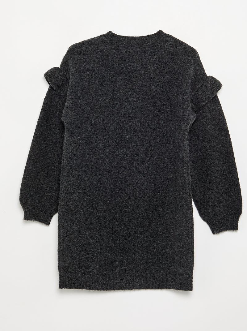 Abito in maglia con spalle a volant Grigio - Kiabi