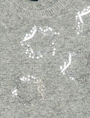 Abito in maglia con stelle in paillettes