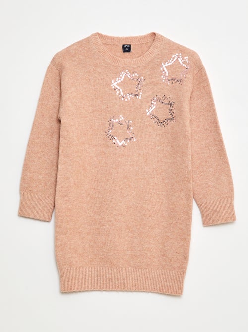 Abito in maglia con stelle in paillettes - Kiabi