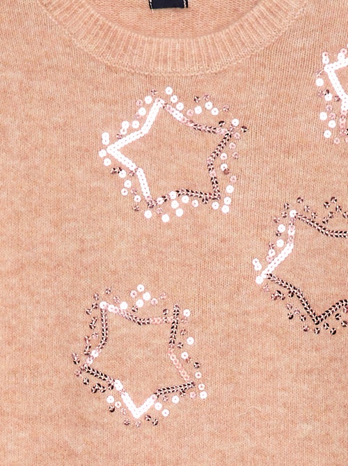 Abito in maglia con stelle in paillettes - Kiabi