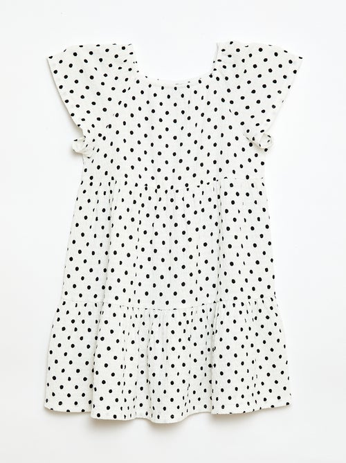 Abito in maglia crêpe con stampa a pois - Kiabi