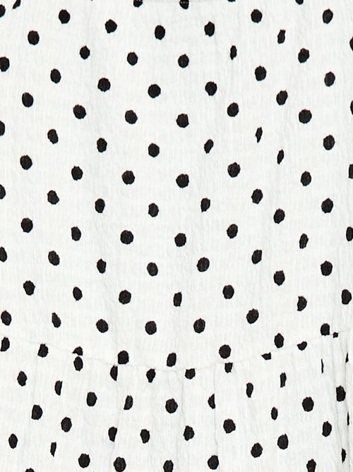 Abito in maglia crêpe con stampa a pois - Kiabi