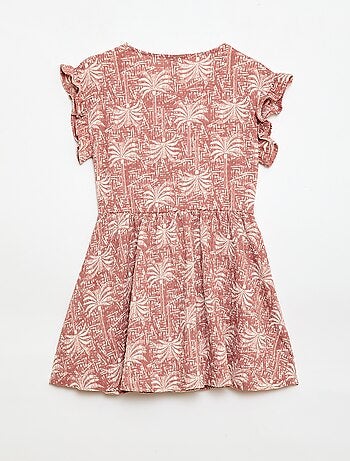 Abito in maglia goffrata abbottonato sul davanti