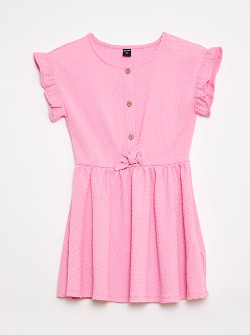 Abito in maglia goffrata abbottonato sul davanti - Kiabi