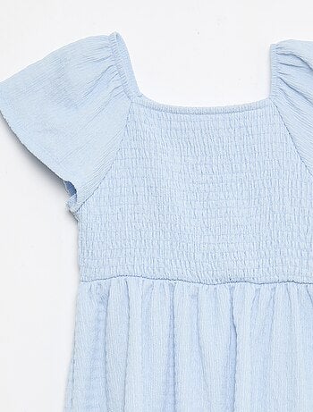 Abito in maglia goffrata tinta unita