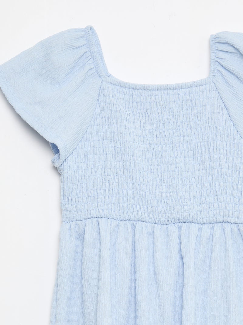 Abito in maglia goffrata tinta unita Blu - Kiabi