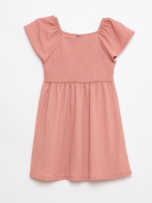 Abito in maglia goffrata tinta unita - Kiabi