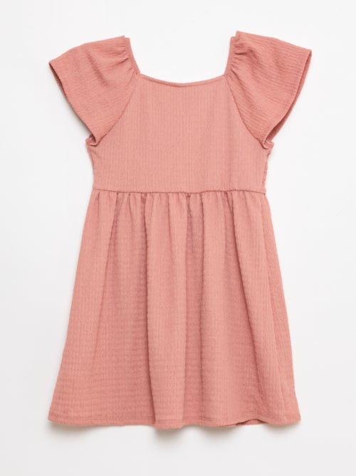 Abito in maglia goffrata tinta unita - Kiabi