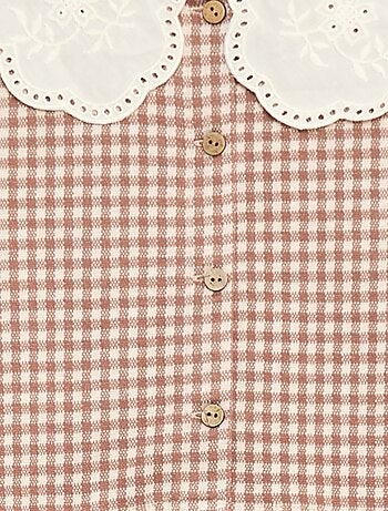 Abito in maglia jacquard con colletto Claudine