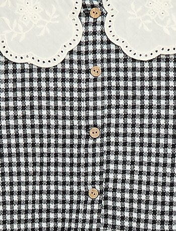 Abito in maglia jacquard con colletto Claudine