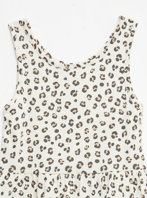 Abito in maglia leggera e sottile con spalline sottili e motivo all-over in cotone - Kiabi