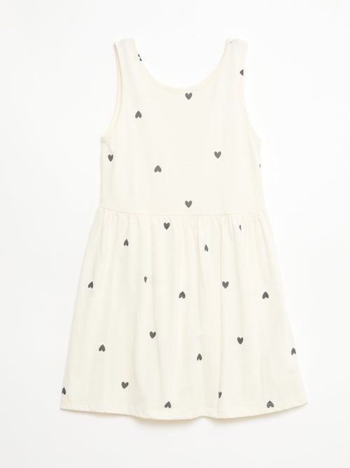 Abito in maglia leggera e sottile con spalline sottili e motivo all-over in cotone - Kiabi