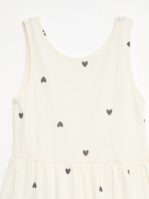 Abito in maglia leggera e sottile con spalline sottili e motivo all-over in cotone - Kiabi