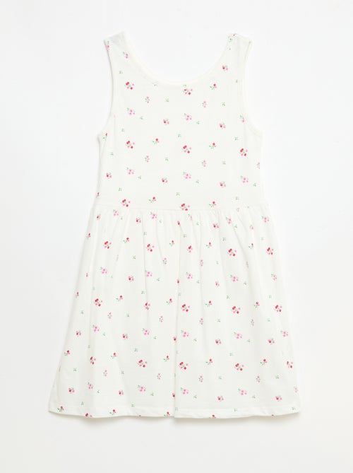 Abito in maglia leggera e sottile con spalline sottili e motivo all-over in cotone - Kiabi