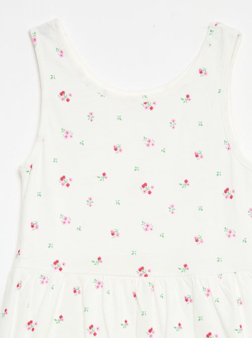 Abito in maglia leggera e sottile con spalline sottili e motivo all-over in cotone - Kiabi