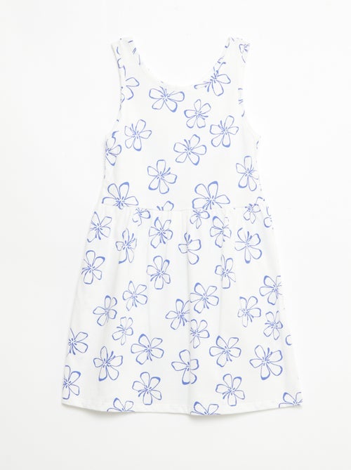 Abito in maglia leggera e sottile con spalline sottili e motivo all-over in cotone - Kiabi