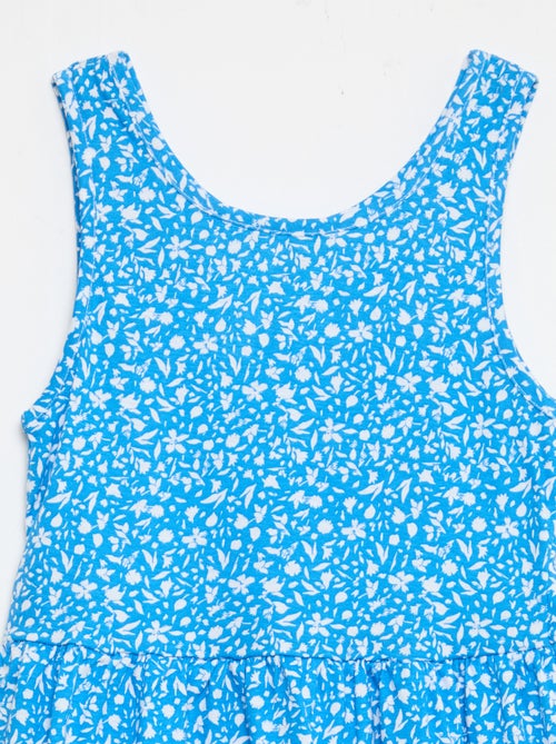 Abito in maglia leggera e sottile con spalline sottili e motivo all-over in cotone - Kiabi