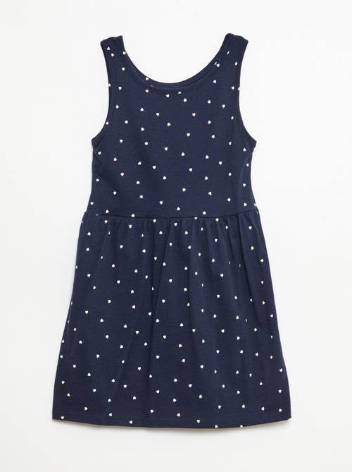 Abito in maglia leggera e sottile con spalline sottili e motivo all-over in cotone - Kiabi