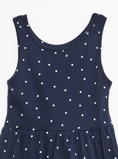 Abito in maglia leggera e sottile con spalline sottili e motivo all-over in cotone - Kiabi