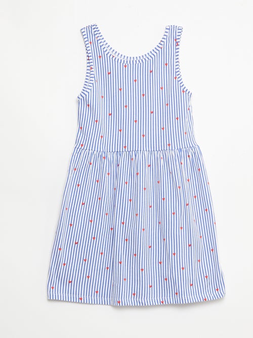 Abito in maglia leggera e sottile con spalline sottili e motivo all-over in cotone - Kiabi