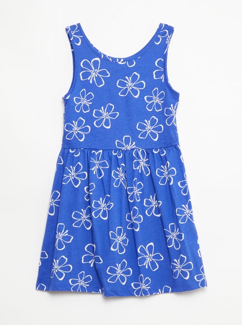 Abito in maglia leggera e sottile con spalline sottili e motivo all-over in cotone - Kiabi