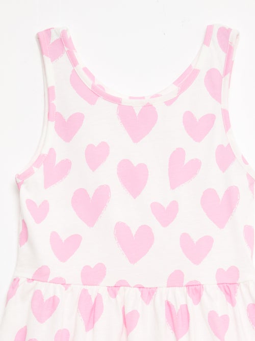 Abito in maglia leggera e sottile con spalline sottili e motivo all-over in cotone - Kiabi