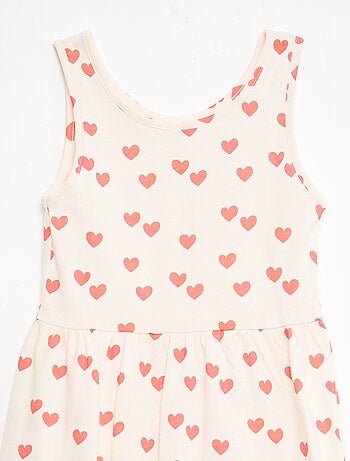 Abito in maglia leggera e sottile con spalline sottili e motivo all-over in cotone