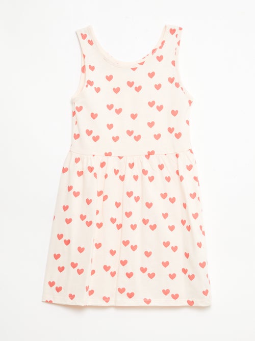 Abito in maglia leggera e sottile con spalline sottili e motivo all-over in cotone - Kiabi