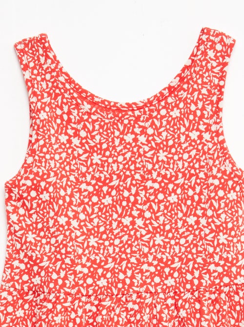 Abito in maglia leggera e sottile con spalline sottili e motivo all-over in cotone - Kiabi