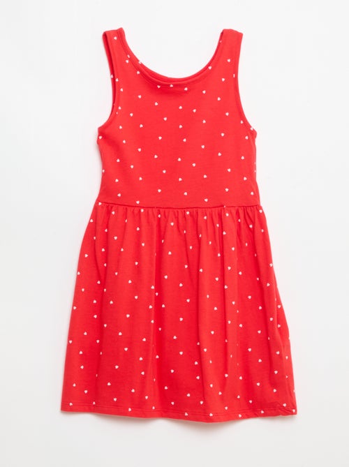 Abito in maglia leggera e sottile con spalline sottili e motivo all-over in cotone - Kiabi