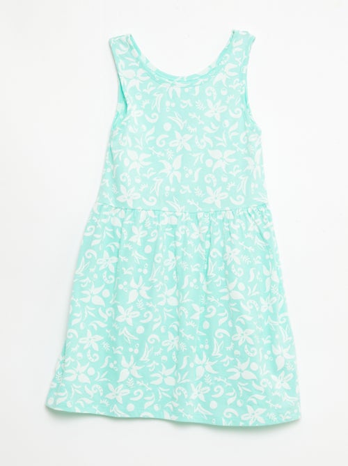 Abito in maglia leggera e sottile con spalline sottili e motivo all-over in cotone - Kiabi