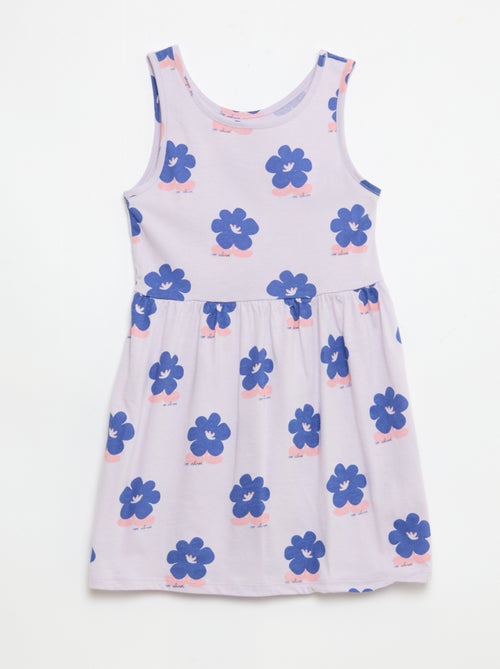 Abito in maglia leggera e sottile con spalline sottili e motivo all-over in cotone - Kiabi