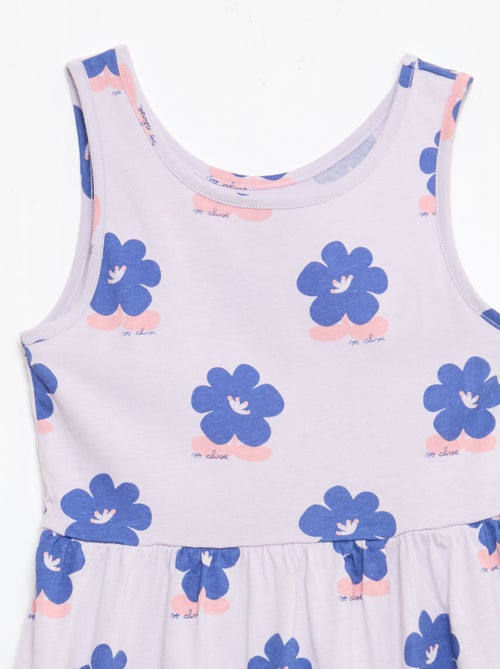 Abito in maglia leggera e sottile con spalline sottili e motivo all-over in cotone - Kiabi