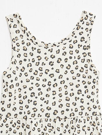 Abito in maglia leggera spalline sottili all-over in cotone