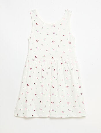 Abito in maglia leggera spalline sottili all-over in cotone