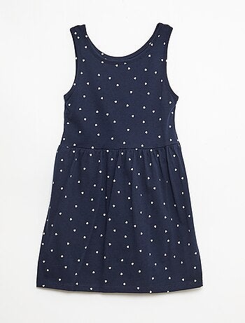 Abito in maglia leggera spalline sottili all-over in cotone